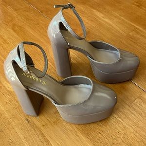 Women’s high heel platform shoes.